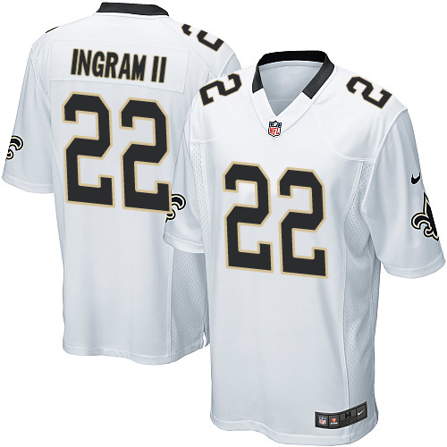 Nike Saints #22 Mark Ingram II White Youth Stitched NFL Elite Jersey
